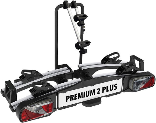 EUFAB 11523 Premium ll Plus Bicycle Carrier for Towbar, E-Bikes.,Black - QUORE