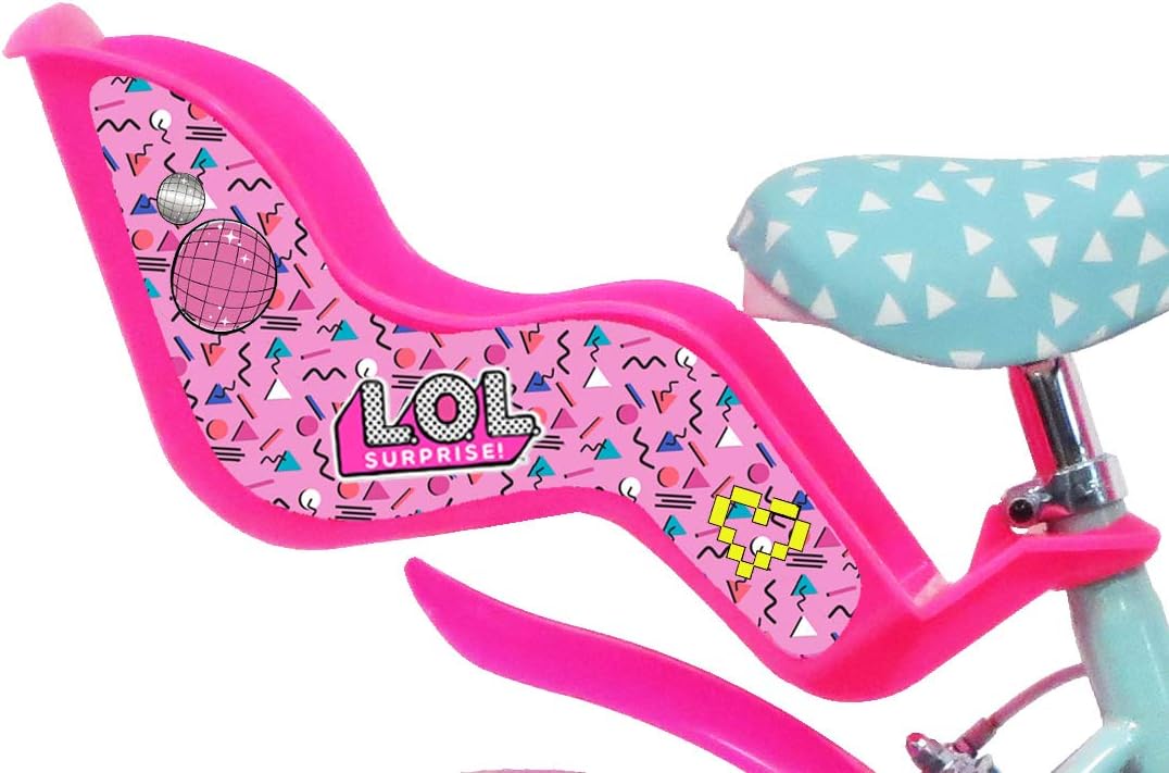 Denver Bike 14 LOL stadsfiets voor meisjes, 35,6 cm (14 inch), staal, roze/turquoise/wit