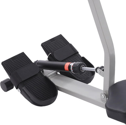 Rowing Machine with 12 Resistance Levels, Fitness Rowing Machine, Hydraulic Rowing Machine with LCD Monitor - QUORE