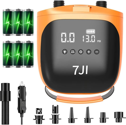 SUP Elektrische pomp, 20 psi, voor opblazen/leeglopen, elektrische luchtpomp voor opblaasbare stand-up paddleboards, boten, kajak, kitesuur