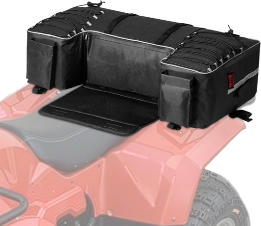 VEVOR ATV opbergtas achter, 60 liter ATV bagagetas met rugleuning en waterdichte hoes, geschikt voor de meeste ATV's met achterrekken, compatibel met ATV's, UTV, Can-Am voertuig