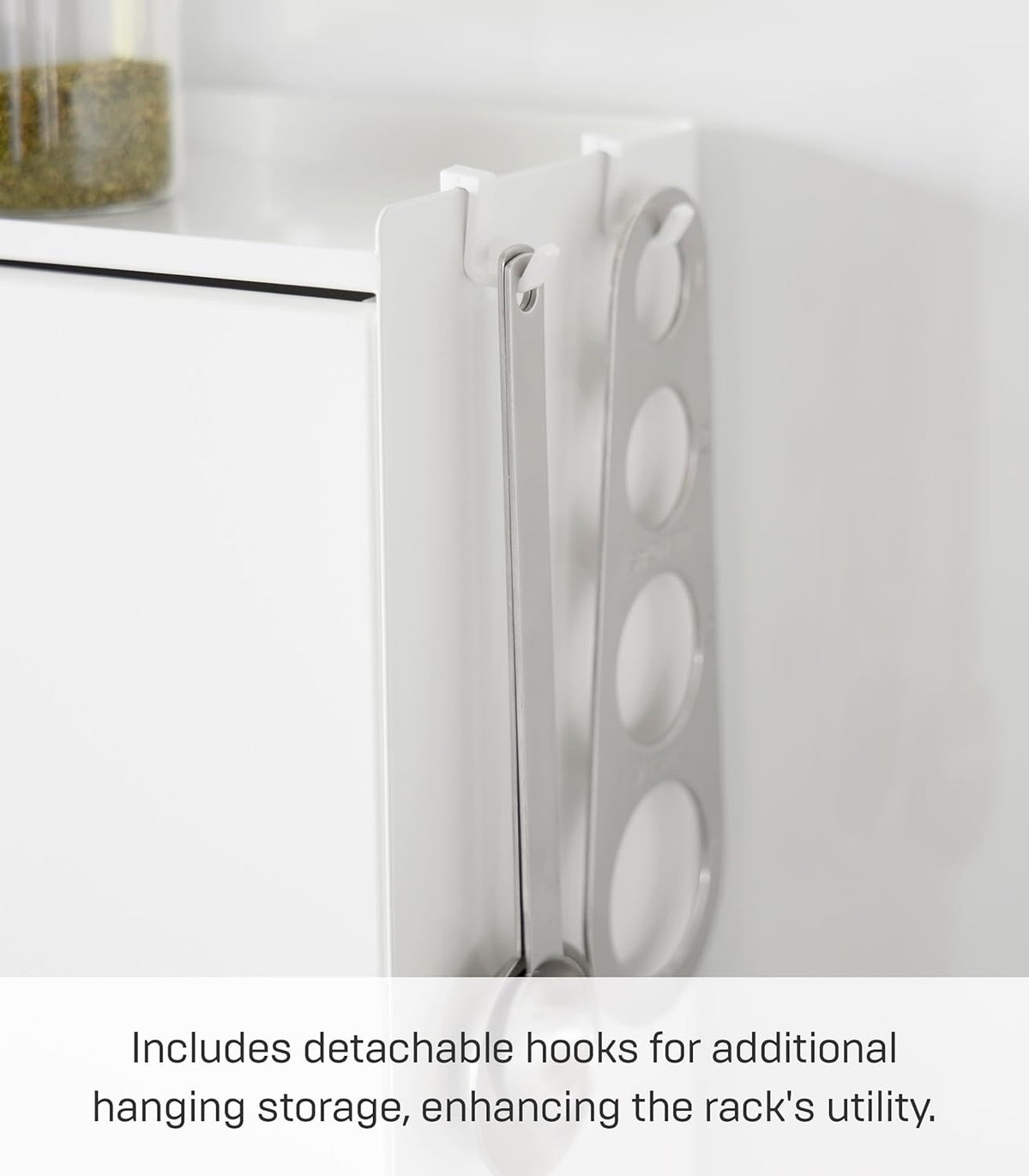 Yamazaki 2009 TOWER 3~Tiered Seasoning Rack, white, Steel/POM Resin, 38 x 16.3 x 49.2 cm