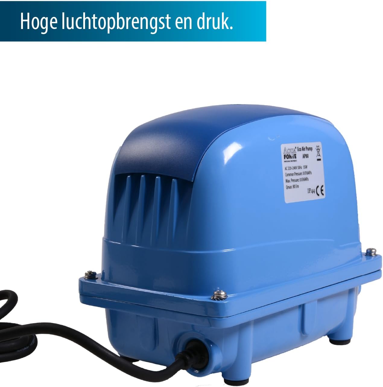 Luchtpomp – Vijverpomp – Airpump – Zwembadpomp – Aquarium Luchtpomp – 25 Watt Energiezuinig – Max Druk 3,0 Meter