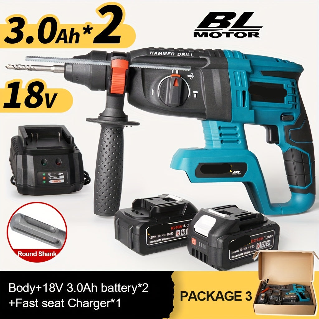 Accu Klopboor – 18V Boormachine – Draadloze Boor – Klopboormachine – Borstelloze Motor – Variabele Snelheid