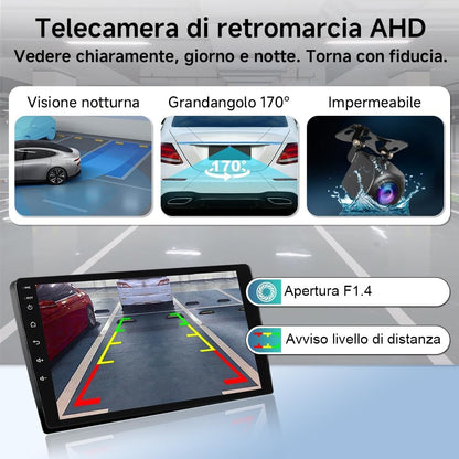 Autoradio, Android 15, 4 + 64 GB, 9 inch touchscreen, met draadloze Carplay, Android auto, Bluetooth 5.4, wifi, 6 GPS-navigator, stereo voor Renault Captur MK1 2013-2019 auto tablet