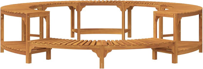 Gecheer Hot Tub Enclosure Surround, functional removable panels Ø255 cm solid wood acacia for outdoor use 3334766 - QUORE