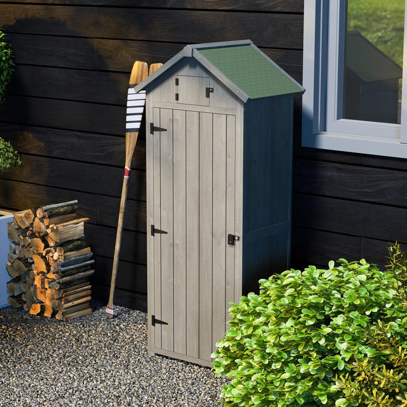 Tuinhuisje – Tuinkast – Tuinschuur – Berging – Gereedschapsschuur – Metalen Tuinkast – Gable Dak – Weerbestendig – 77x54,2x179 cm