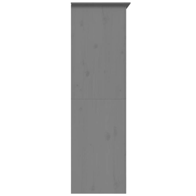 Kledingkast – Garderobekast – Kledingopberger – Kast – Linnenkast – Massief Grijs Grenen – Ruime Opbergkast 99x53,5x173 cm
