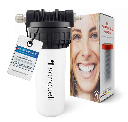 Premium waterfilter voor ondertafel – Onderbouw waterfilter, waterfilterbehuizing, ondergootsteen filter, waterfiltersysteem – 8 liter/minuut – Filtert 100+ stoffen