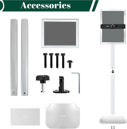 A3 Posterstandaard Set Van 3 Zilver – Posterstandaard – Bordstandaard – Bordhouder – Menustandaard – Verzwaarde Voet 2,6 Kg – Open Klikframe Met UV-Bestendige PVC Hoes