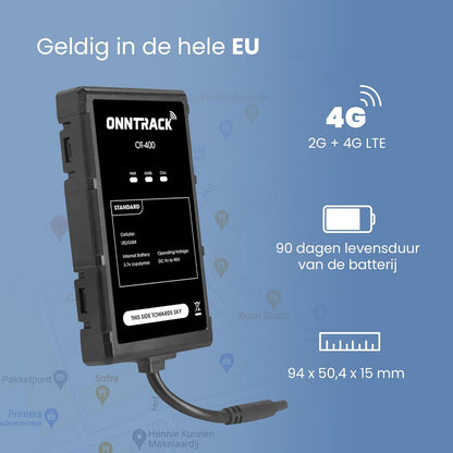 400 GPS-tracker | Ingebouwde tracker | Levenslang gratis tracking | Tracker voor auto | Peilzender | Werkt zonder abonnement