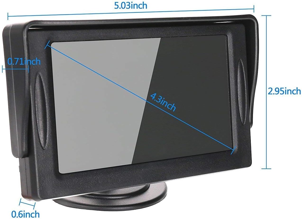 Dolfijn achteruitrijcamera, OEM remlicht vervanging voor Vauxhall Vivaro/Opel Vivaro 2001-2014 met 4,3 inch dashboard monitor