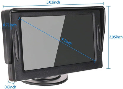Dolfijn achteruitrijcamera, OEM remlicht vervanging voor Vauxhall Vivaro/Opel Vivaro 2001-2014 met 4,3 inch dashboard monitor