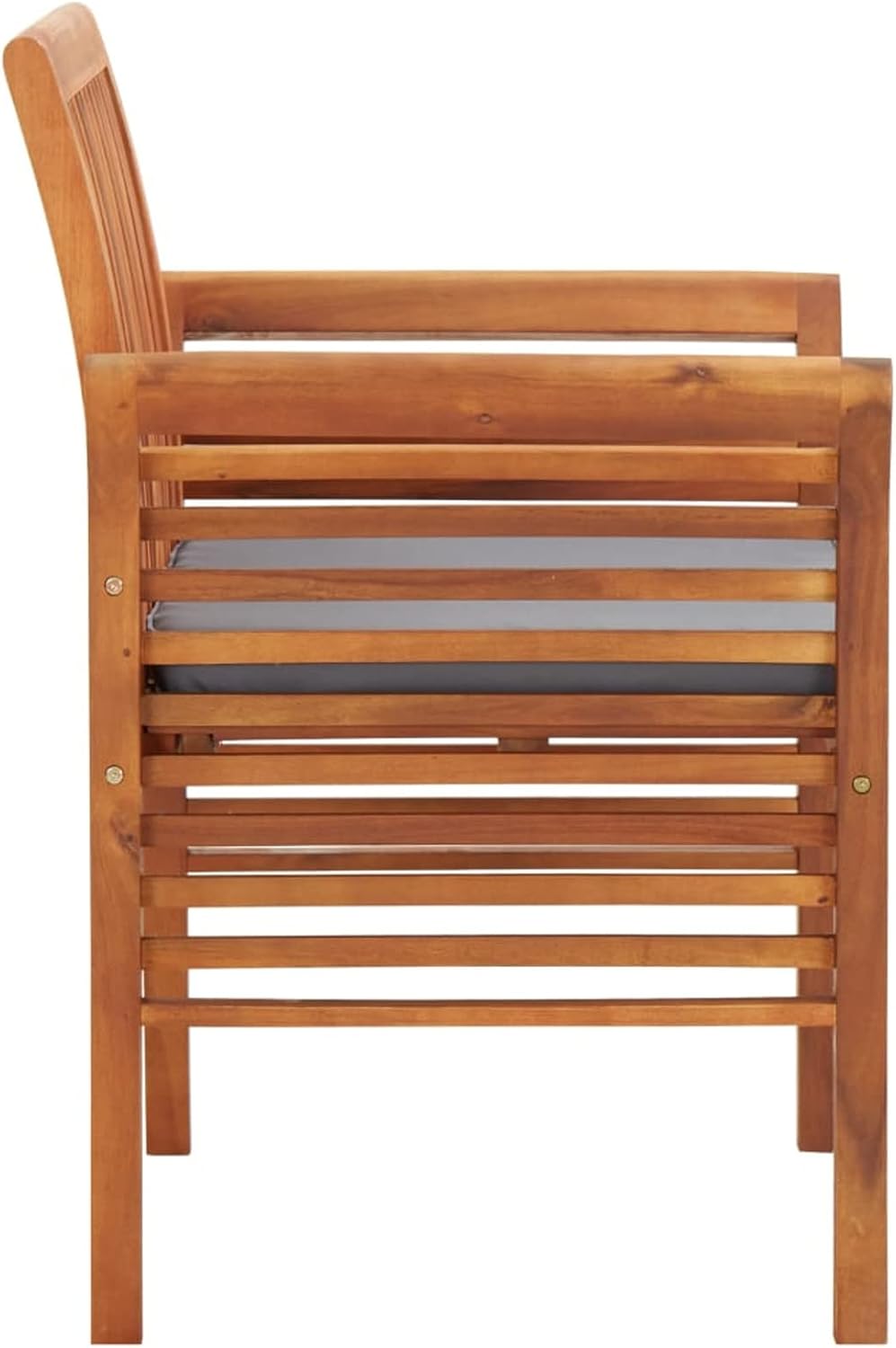Tidyard Garden Dining Chair with Solid Acacia Wood Cushion - QUORE