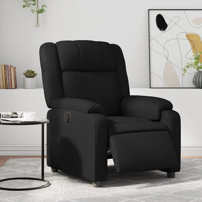 Elektrische Relaxstoel – Relaxfauteuil – Tv-stoel – Ligstoel – Kantelstoel – Zwart Kunstleer – Automatische Ligfunctie Tot 135 Graden – Stevig Hout-Metaal Frame