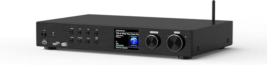 Maxxo Hi-Fi Tuner TR05 – DAB+/FM/internetradio met Bluetooth, wifi, USB, Spotify, 3,2 inch kleurendisplay, afstandsbediening, digitale radio-ontvanger