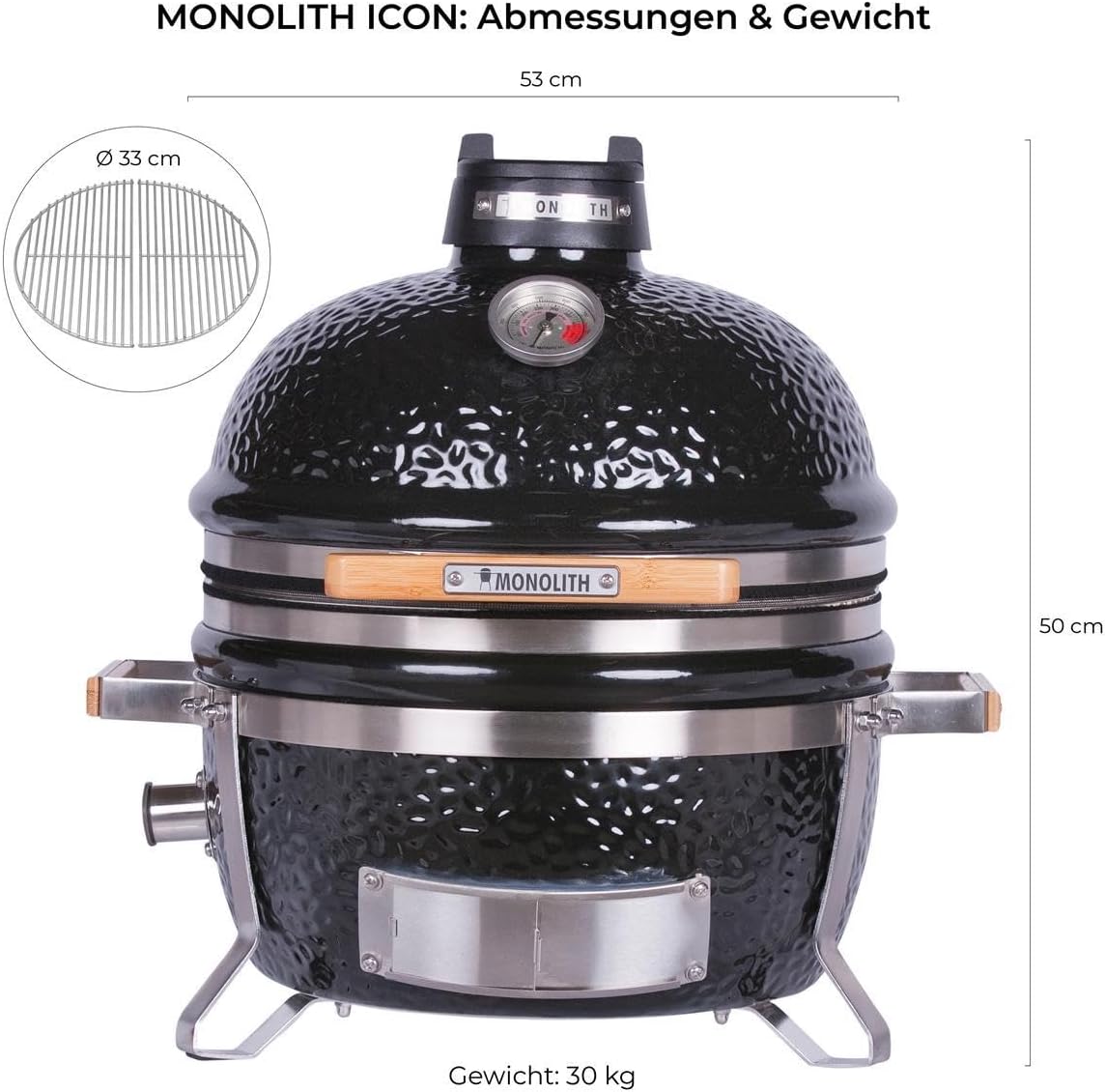 Monolith Icon BBQ – the Kamado table grill for on the go - QUORE
