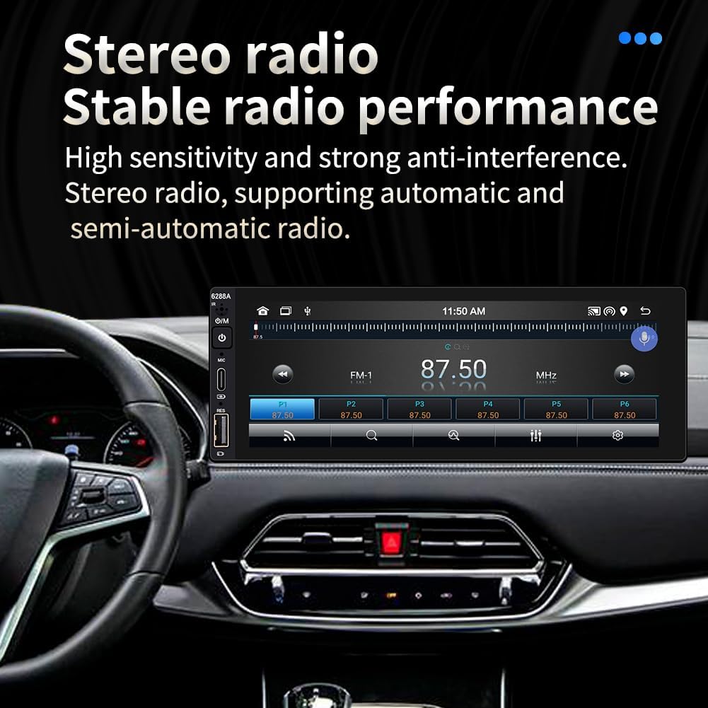 Android autoradio voor Audi A1 8X 8X1 8XK 8XF 2010-2018 met draadloze Carplay en Android auto, 6,9 inch touchscreen, auto stereo display speler radio met GPS/WiFi/Bluetooth/SWC/FM RDS/MirrorLink