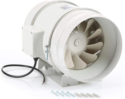 Inline Afzuigventilator – Kanaalventilator – Buisventilator – Inline Ventilator – 200 Mm / 8 Inch – 2 Snelheden – IP44