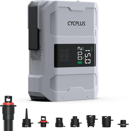 CYCPLUS 20PSI Oplaadbare Paddleboard Pomp - Intelligente Snelle Opblazing, Deflatie, Automatische uitschakeling & Dual LED-indicator. Geschikt voor stand-up-paddleboards, boten, tenten, matrassen