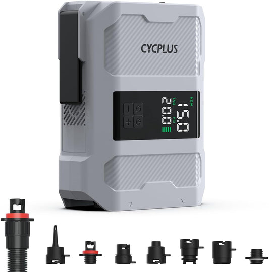 CYCPLUS 20PSI Oplaadbare Paddleboard Pomp - Intelligente Snelle Opblazing, Deflatie, Automatische uitschakeling & Dual LED-indicator. Geschikt voor stand-up-paddleboards, boten, tenten, matrassen