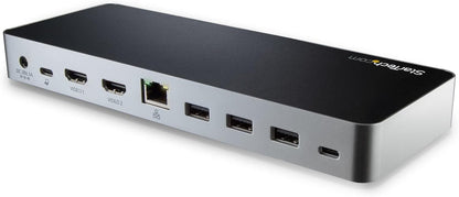 StarTech.com Dual-Monitor USB-C docking station, 60W Power Delivery voor Windows Laptops, USB Type-C naar HDMI/DVI Dock, USB 3.1 Gen 1 Type C Dock met Lader, 5x USB, Thunderbolt 3 Compatibel