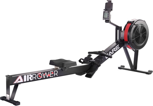 Care Fitness - Rowing Machine - Air Rower - Central Chain Puller - Air Brake System - 10 Adjustable Resistance Levels - Advanced Features - QUORE