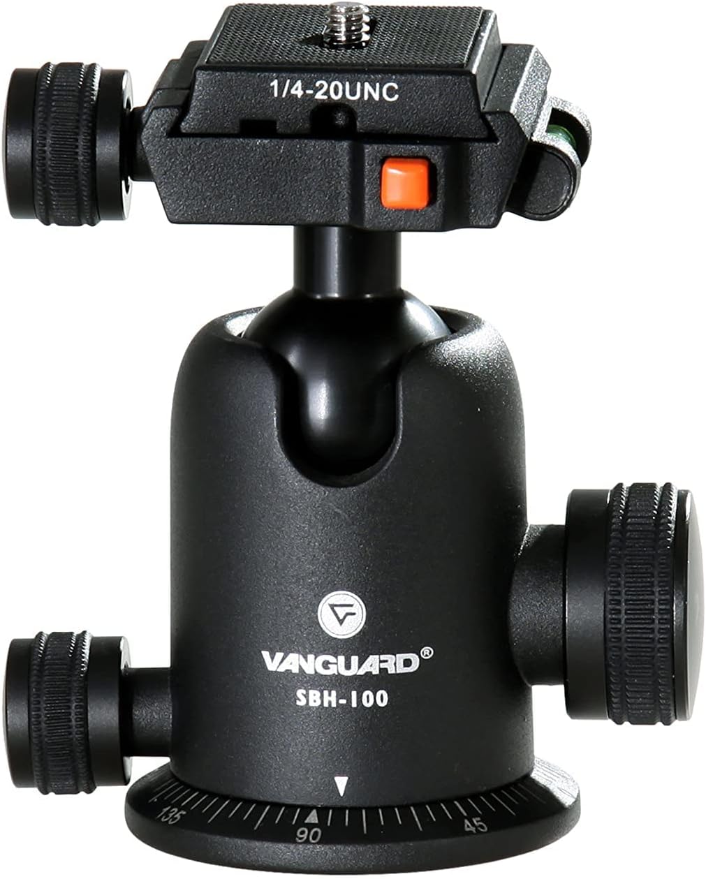 Vanguard Alta Pro 263AB 100 statief (aluminium, 2 laden, belastbaarheid tot 7 kg), Met kogelkop SBH-100, zwart, oranje, Max. Höhe: 173 cm