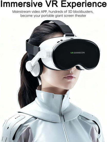 VR Headset voor iPhone en Android, 3D Virtual Reality VR Bril Met blauwe lichten voor VR Games Films & Video, Ondersteuning 4.7-7.0 "telefoon voor Jonge geitjes & Volwassenen met Afstandsbediening