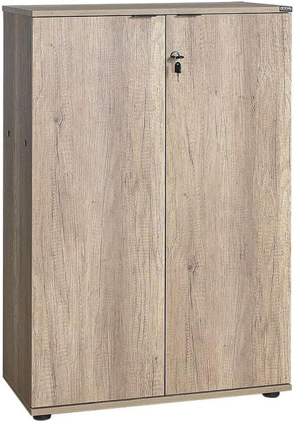 Stijlvolle lichte walnoot boekenplank, 72 cm x 109 cm x 34 cm | 100% melamine gecoat deeltjesbord, 16 mm dik, ideaal voor moderne decoratie thuis en op kantoor
