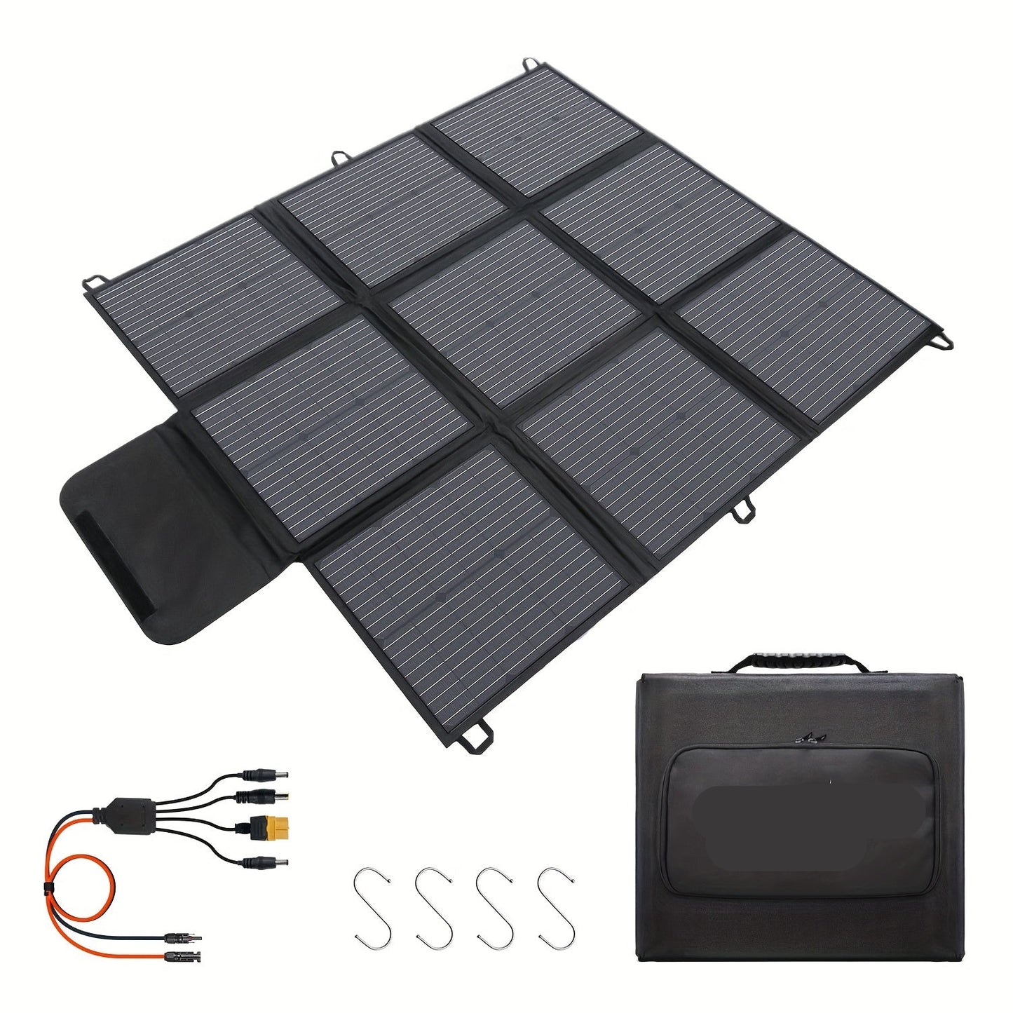 Draagbaar Zonnepaneel – Opvouwbaar Solar Paneel – Mobiel Zonne-energie Systeem – Camping Zonnepaneel – 400W Vermogen – Monokristallijn Met 22,5% Rendement - QUORE