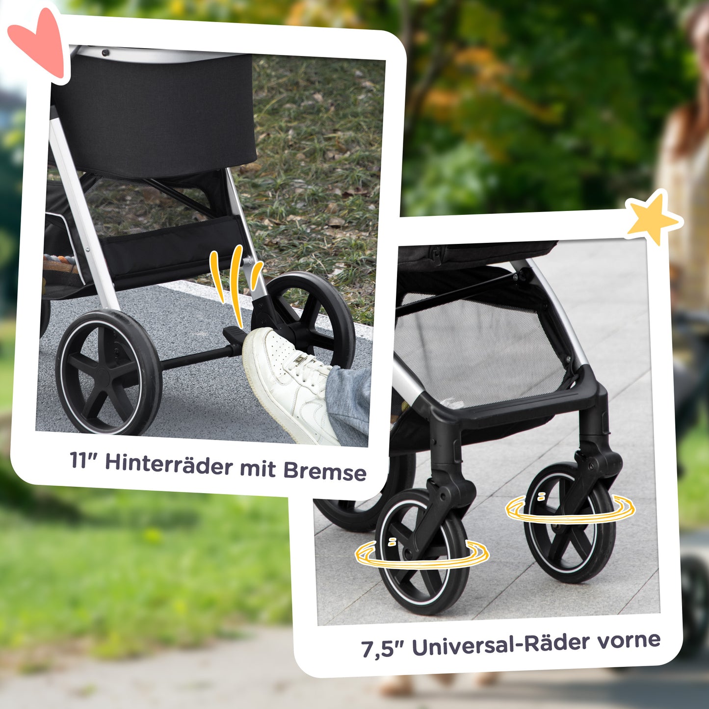 Hondenwagen – Hondentrolley – Draagtas – Hondenbuggy – Wandelwagen – Opvouwbaar Aluminium Frame – Inclusief Wasbaar Kussen – Zwart – Geschikt Tot 10 Kg – Met Opbergbak