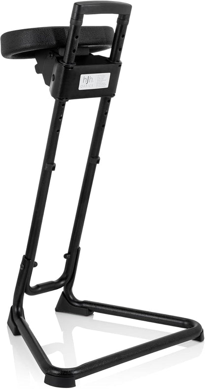 hjh OFFICE 830010 Stahulp TOP Work 32 hardschuim/metaal werkkruk staande stoel ergonomisch, hoogte en helling verstelbaar