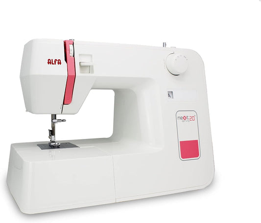 Naaimachine – Elektrische Naaimachine – Huishoud Naaimachine – Stikmachine – Draagbare Naaimachine – Koraalroze – Compact Formaat 30 X 19 X 37 Cm – Dubbele Naaivoet Voor Dikkere Stoffen