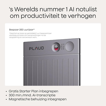 Digitale AI-spraakrecorder – Spraakrecorder – Dictafoon – Audio Recorder – Voice Recorder – Zwart met Zwarte Hoes – Transcriptie in 112 Talen – Samenvattingen met Sprekerherkenning