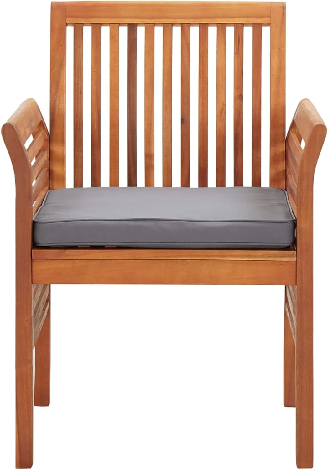 Tidyard Garden Dining Chair with Solid Acacia Wood Cushion - QUORE