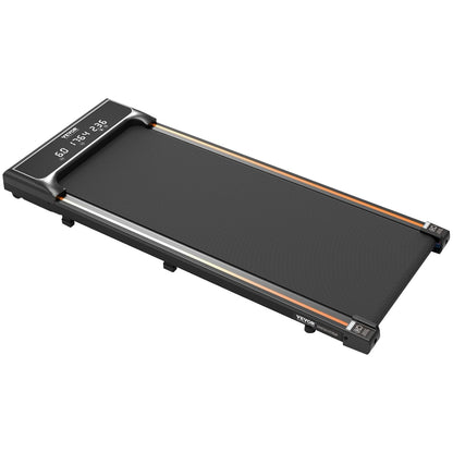VEVOR Walking Pad Under The Desk, Working Treadmill with 120kg Load Capacity, Portable Pad with 2.5 HP, Remote Control, LED Display, 1-6 km/h, Black - QUORE