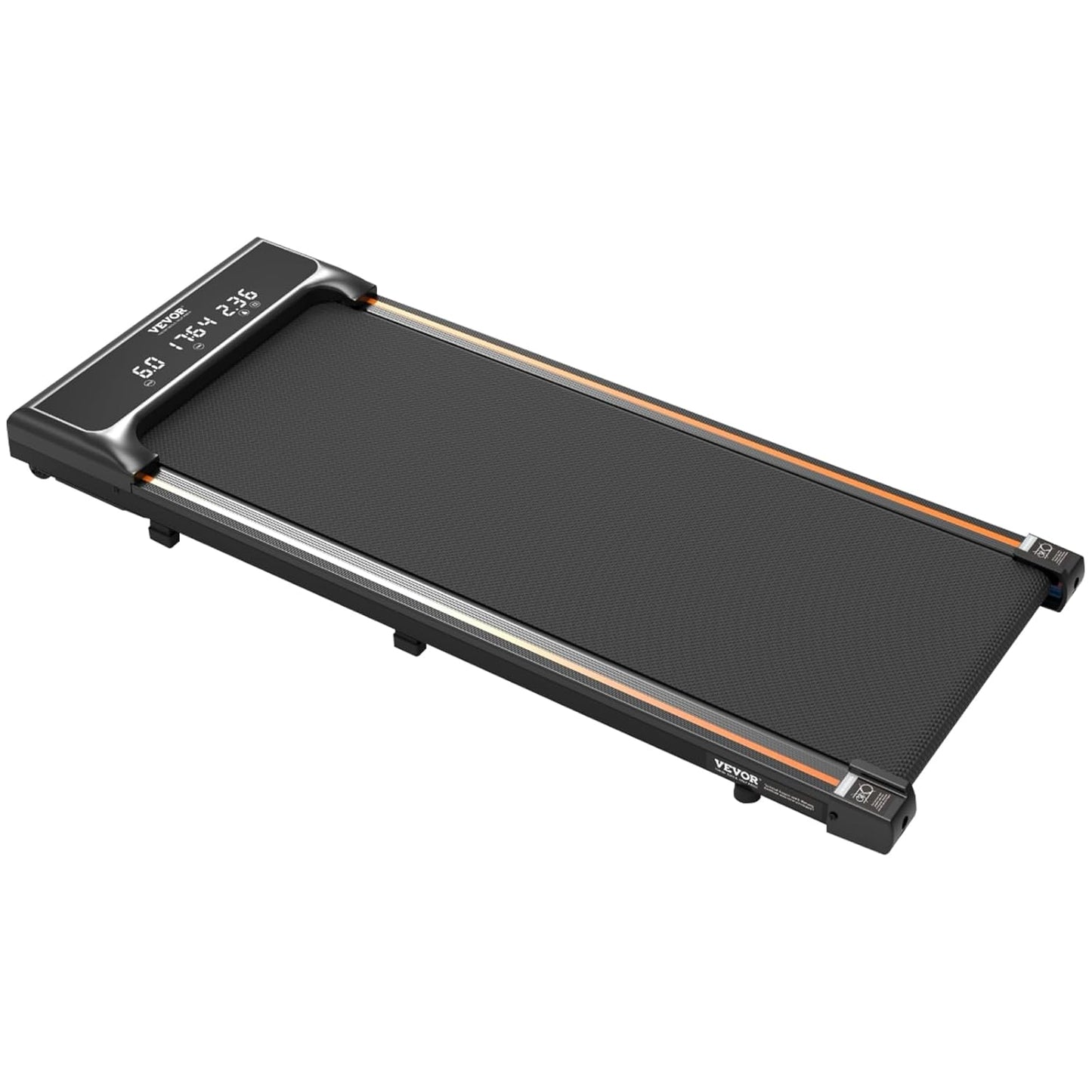 VEVOR Walking Pad Onder Het Bureau, Werkende Loopband Met 120 Kg Draagkracht, Draagbare Pad Met 2,5 Pk, Afstandsbediening, Led-Display, 1-6 Km/u, Zwart