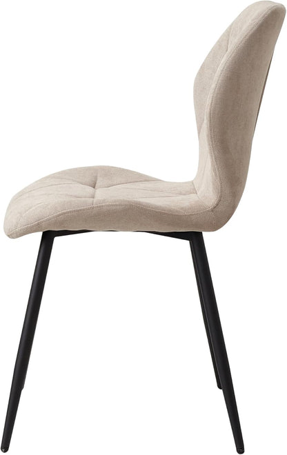 Eetkamerstoelset van 4 - Stoelen - Keukenstoel - Scandinavisch minimalistisch - Beige