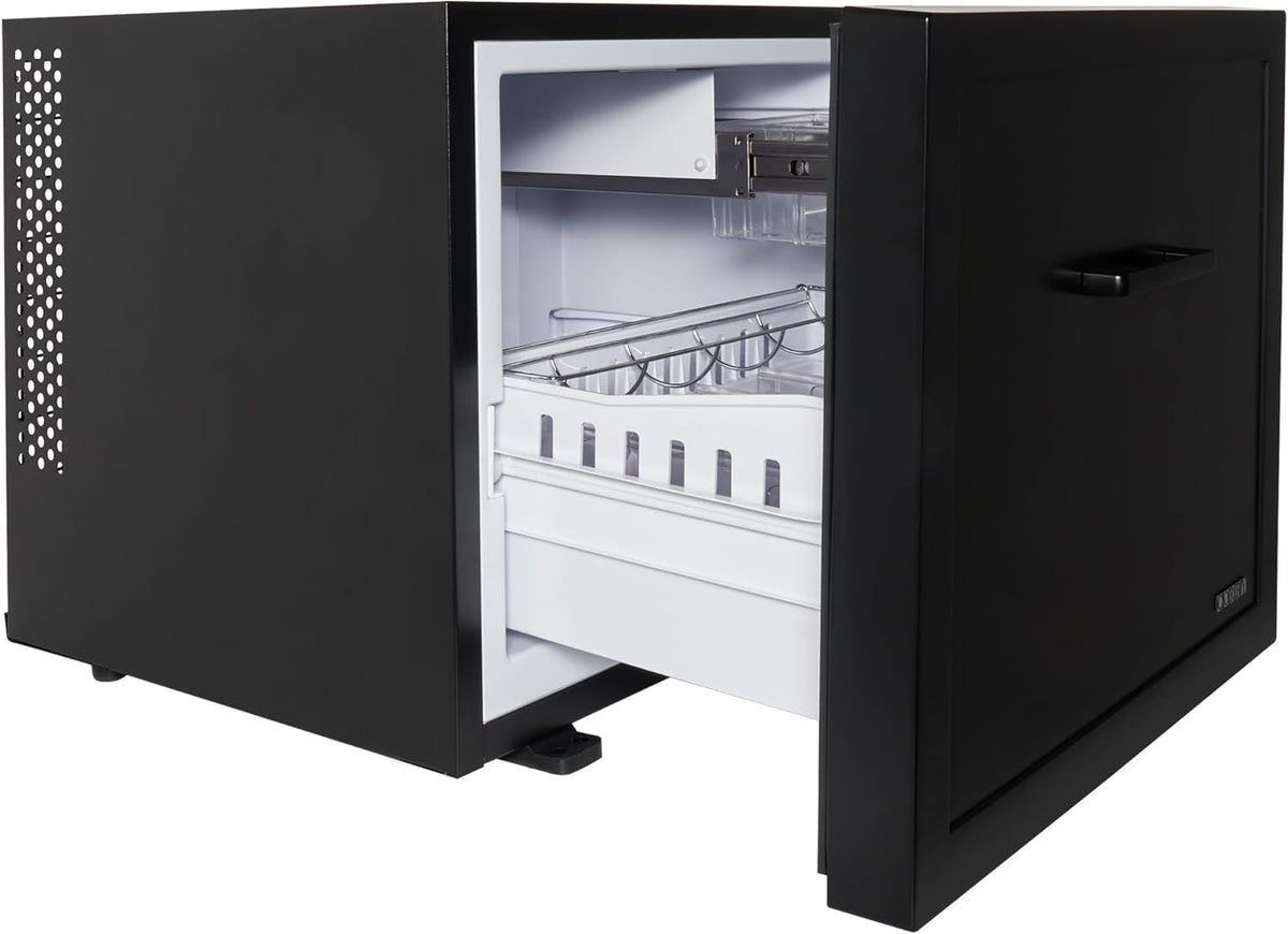 Corby Henley Minibar met laden, 45 liter, zwart, EU-stekker