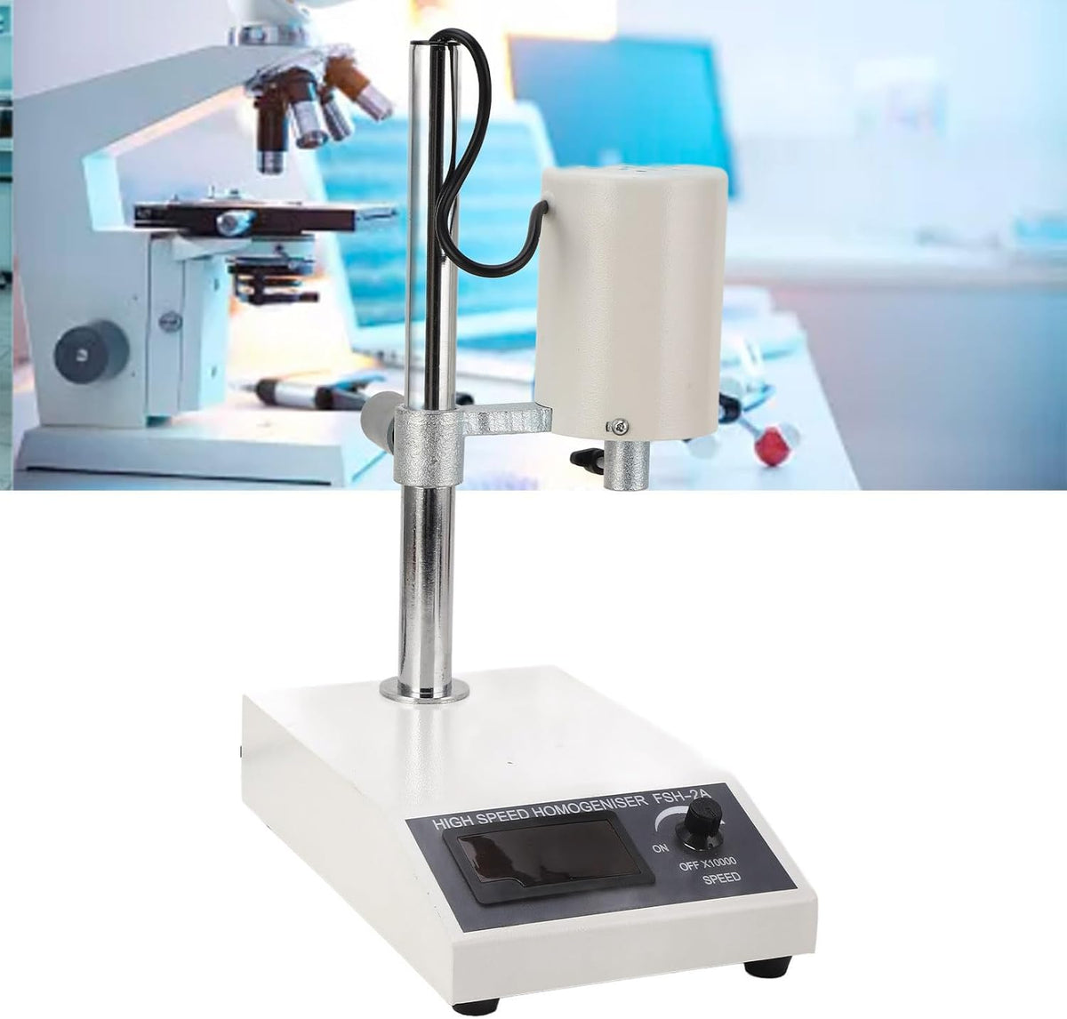 Hogesnelheidshomogenisator Verstelbaar 8000-22000 Tpm FSH-2A Werkkoppen voor Blender 5-1000 Ml met Accessoires Roerstaven EU-stekker 220V