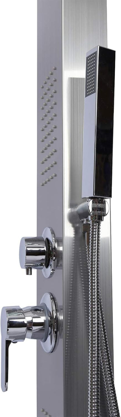Multifunctioneel Douchepaneel – Douchepaneel – Douchekolom – Regendouche – Massagejets – Roestvrij Staal – 150 cm Handdoucheslang