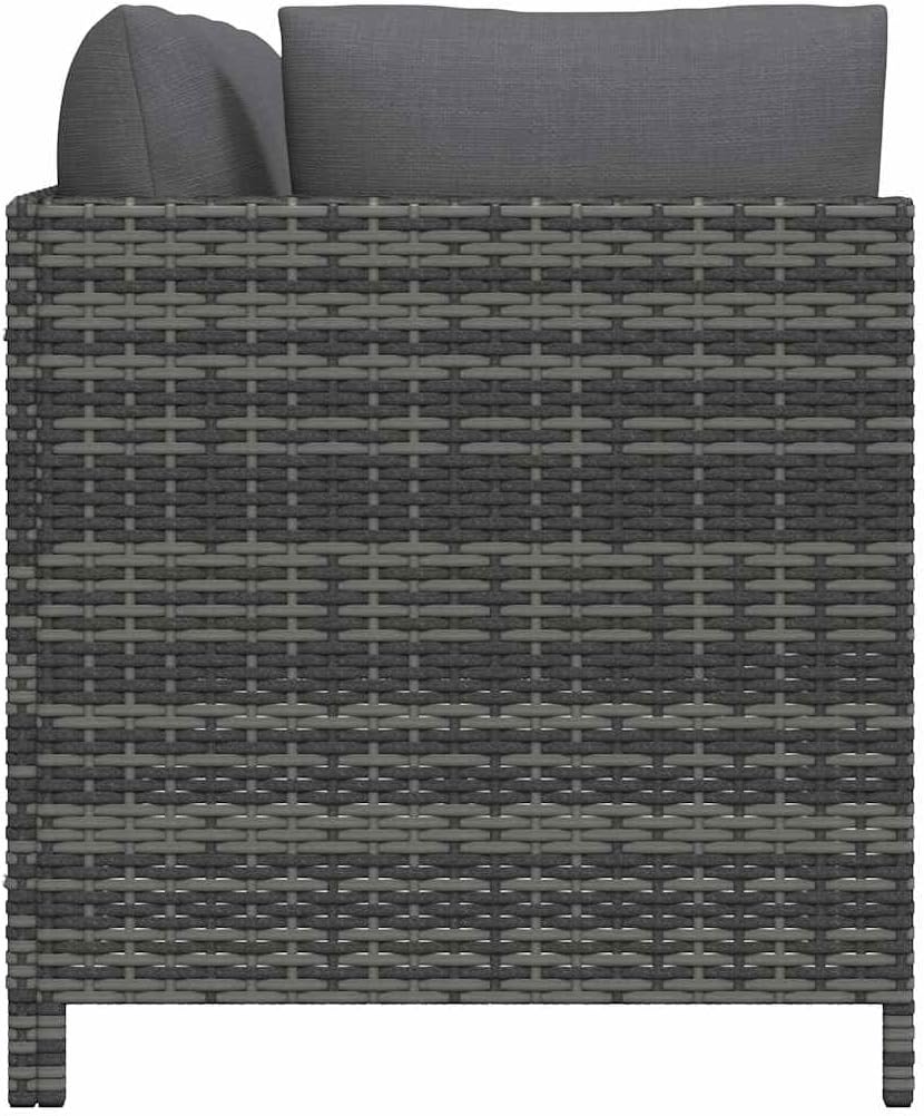 vidaXL 1/4/5x Footrest Sectional with Cushion Poly Rattan Multiple Colors - QUORE