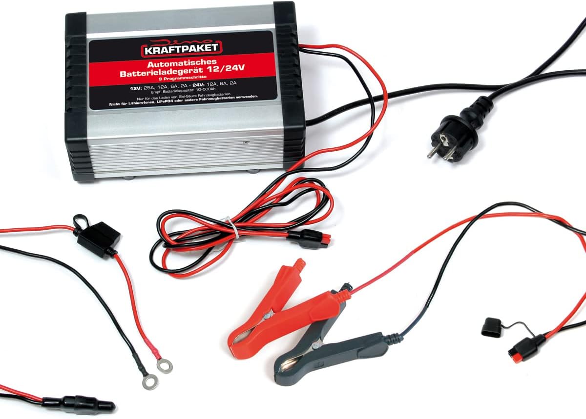 Acculader Auto – Batterijlader 12V 24V – Acculader Regelbaar – Automatische Batterijlader – Intelligente Acculader – 28 Laadprogramma’s – Accu Revitalisatie Functie