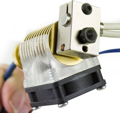 HotEnd 3D Printer – Extruder Nozzle – Heatblock – Heatsink – Fanduct – 1.75 mm Filament – Gehard Stalen Nozzle – Nikkel-Gepatineerde Koperlegering