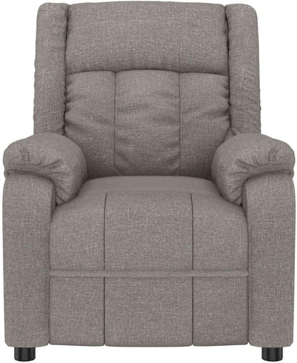 Relaxstoel taupe stof tv-stoel met ligfunctie, enkele ligstoel, relaxstoel voor woonkamer, slaapkamer A2 - QUORE