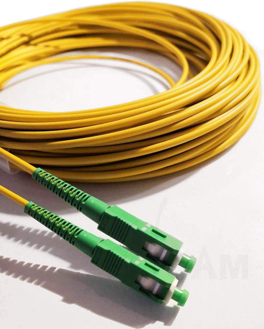Elfcam® - 250m Glasvezelkabel SC/APC naar SC/APC Simplex Singlemode 9/125, compatibel met glasvezel tot in huis (FTTH, Fiber to The Home) (250M)