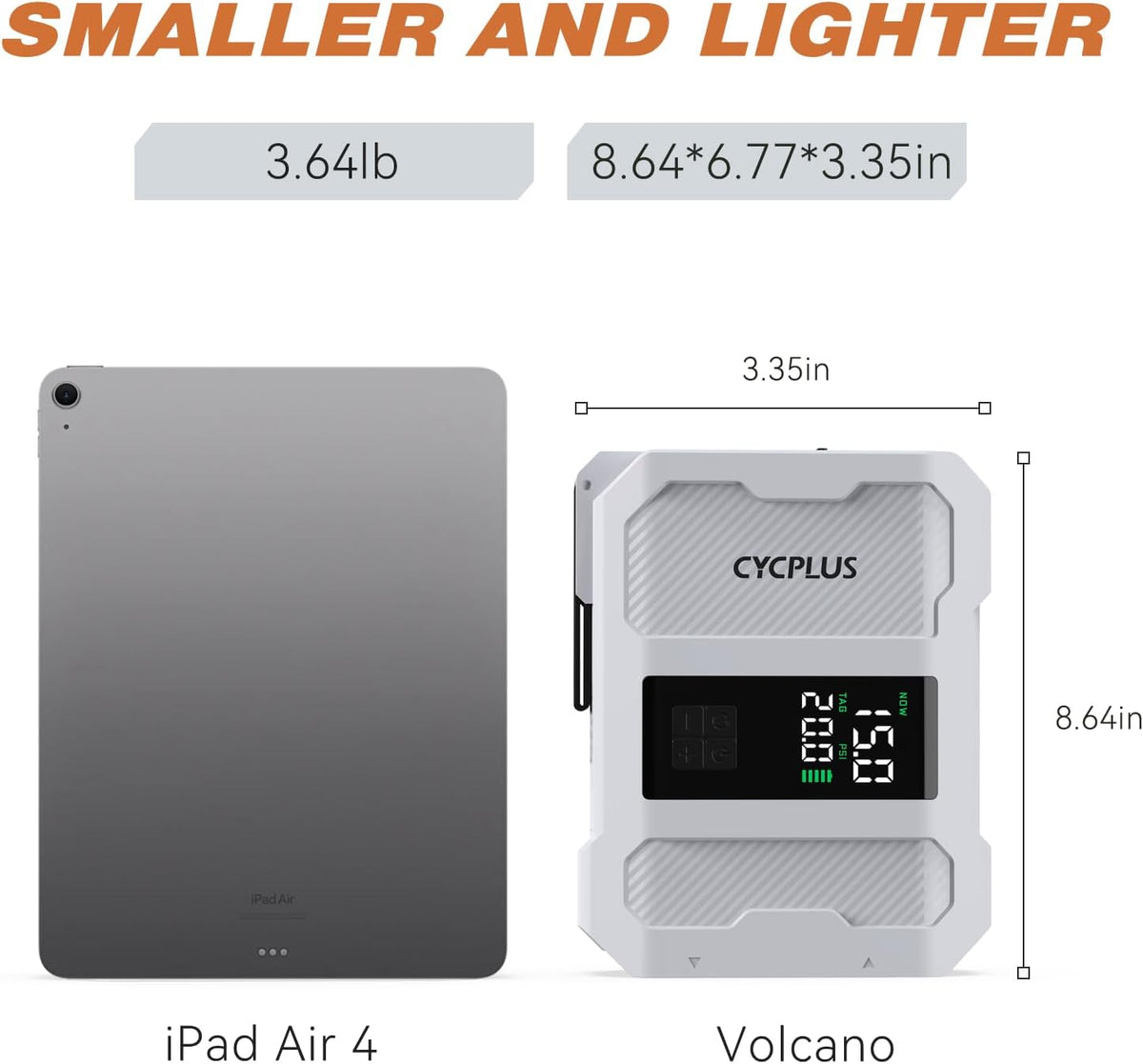 CYCPLUS 20PSI Oplaadbare Paddleboard Pomp - Intelligente Snelle Opblazing, Deflatie, Automatische uitschakeling & Dual LED-indicator. Geschikt voor stand-up-paddleboards, boten, tenten, matrassen