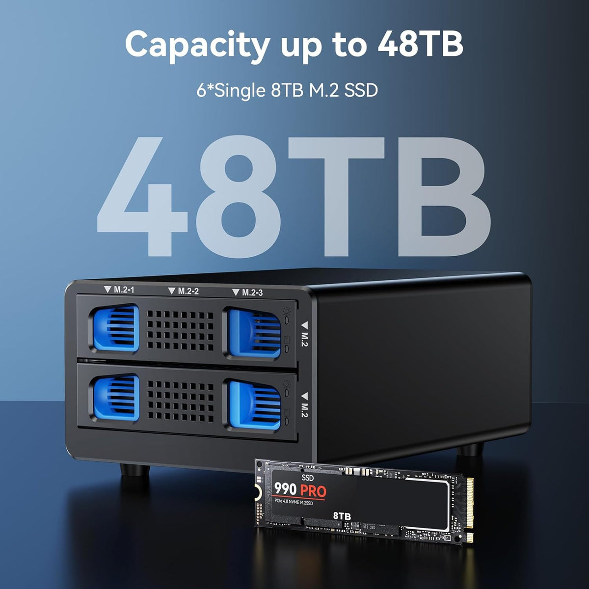 M.2 NVMe Enclosure 6 bay