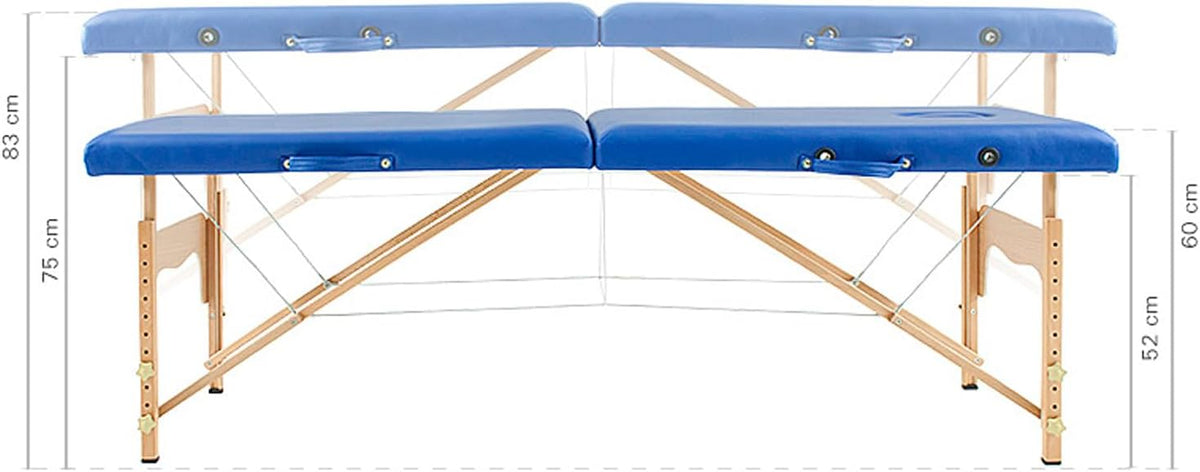 QUIRUMED Opvouwbare massastoel van hout Easy, kleur zwart, 182 x 60 cm, kunstleer, draagbaar, gemakkelijk afneembare kop, gezichtsgat, in hoogte verstelbaar, tot 120 kg